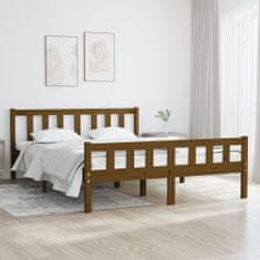 shumee Rám postele medově hnědý masivní dřevo 135 x 190 cm Double