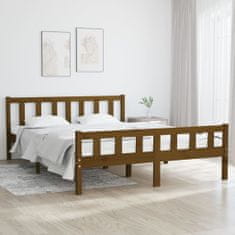 shumee Rám postele medově hnědý masivní dřevo 140 x 200 cm