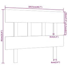 Greatstore Čelo postele černé 103,5 x 3 x 81 cm masivní borovice