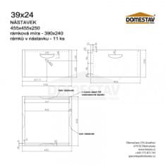 Bioúly Včelí nástavek 39x24 nesmontovaný 5 ks, Borovice vejmutovka