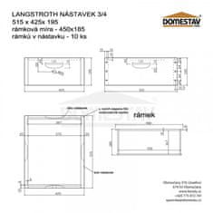 Bioúly Včelí nástavek Langstroth 3/4 - 195 mm, Borovice vejmutovka