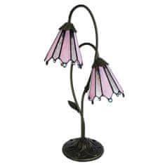 Clayre & Eef Stolní lampa Tiffany FLOWER DOTS 5LL-6251