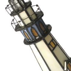 Clayre & Eef Dekorativní stolní lampa Tiffany LIGHTHOUSE 5LL-6053