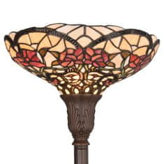 Clayre & Eef Stojací lampa Tiffany FLOWERS 5LL-5372