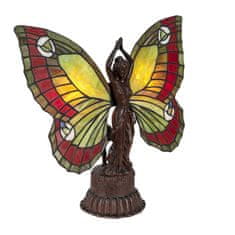 Clayre & Eef Dekorativní stolní lampa Tiffany BUTTERFLY 5LL-6085