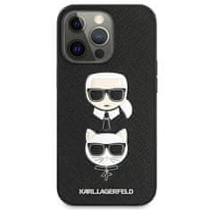 Karl Lagerfeld Kryt Karl Lagerfeld KLHCP13LSAKICKCBK Apple iPhone 13 Pro black book Saffiano Karl & Choupette