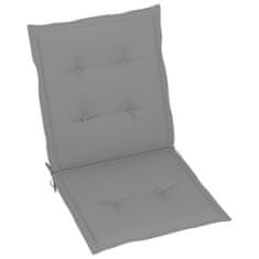 Vidaxl Polstry na zahradní židle 4 ks šedé 100 x 50 x 4 cm