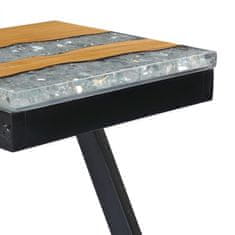 Greatstore Konferenční stolek 30 x 30 x 50 cm masivní teak a polyresin