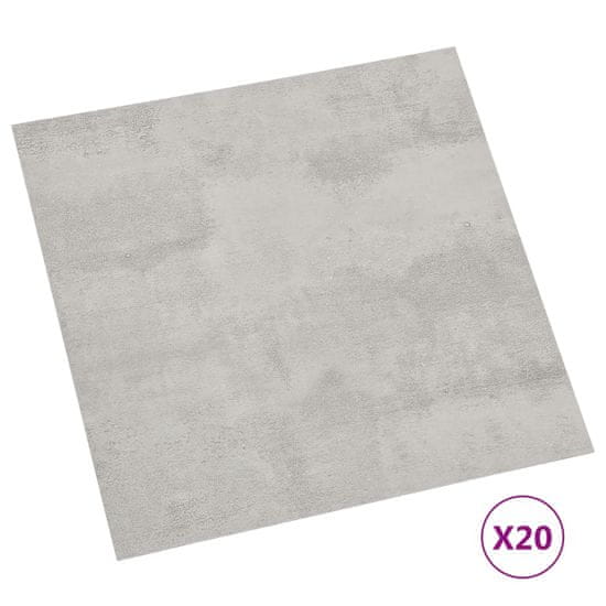 Vidaxl Samolepicí podlahové desky 20 ks PVC 1,86 m² světle šedé