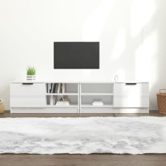 Vidaxl TV skříňky 2 ks lesklé bílé 80 x 35 x 36,5 cm kompozitní dřevo