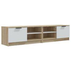 Vidaxl TV skříňky 2 ks bílé a dub sonoma 80x35x36,5cm kompozitní dřevo