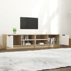 Vidaxl TV skříňky 2 ks bílé a dub sonoma 80x35x36,5cm kompozitní dřevo