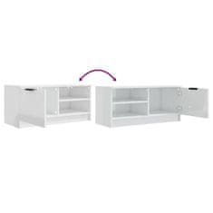 Vidaxl TV skříňky 2 ks lesklé bílé 80 x 35 x 36,5 cm kompozitní dřevo