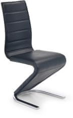 Halmar Kovová židle K194, černá / bílá