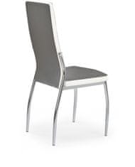 Halmar Jídelní židle K210, šedá / bílá