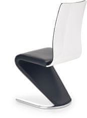 Halmar Kovová židle K194, černá / bílá