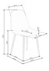 Halmar Jídelní židle K379, šedá