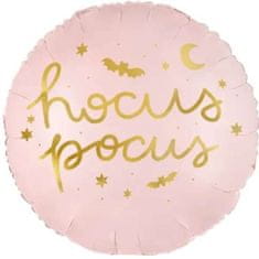 Foliový balónek Hocus pocus - růžový - Halloween - Čarodějnice - 45 cm