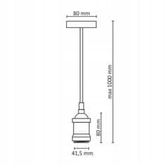 Polux Závěsná lampa HANGING NOLA ZWIS kovová PATINA E27