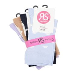 RS dámské bavlněné vzorované elastické ponožky obláčky 6101722 4-pack, 39-42