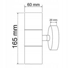 LUMILED Zahradní nástěnná lampa LED GU10 IP44