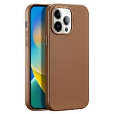 Dux Ducis Dux Ducis Grit pouzdro z Eko kůže na iPhone 14 PRO MAX 6.7" Brown