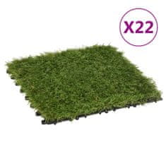 Petromila Dlaždice s umělou trávou 22 ks zelené 30 x 30 cm 