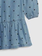 Gap Dětské džínové šaty s puntíky 4YRS