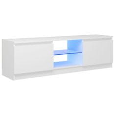 Greatstore TV skříňka s LED osvětlením bílá 120 x 30 x 35,5 cm