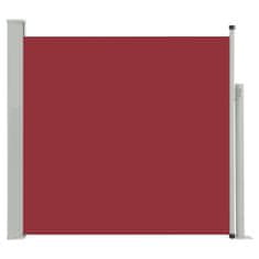 Greatstore Zatahovací boční markýza/zástěna na terasu 170 x 300 cm červená