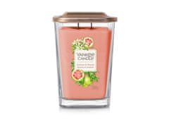 Yankee Candle VONNÁ SVÍČKA ELEVATION, vůně jasmín a pomelo. Hranatá velká svíčka, 2 knoty, 552g. JASMINE & POMELO