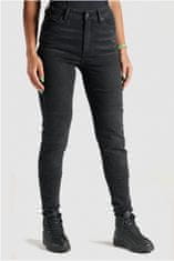 PANDO MOTO kalhoty jeans KUSARI COR 01 Short dámské washed černé 25
