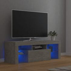 Greatstore TV skříňka s LED osvětlením betonově šedá 120 x 35 x 40 cm