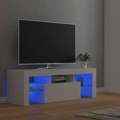 Greatstore TV skříňka s LED osvětlením bílá 120 x 35 x 40 cm