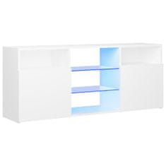 Greatstore TV skříňka s LED osvětlením bílá 120 x 35 x 50 cm