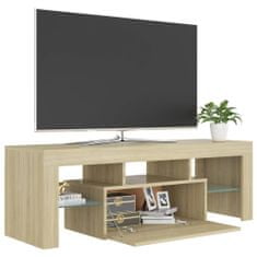 Greatstore TV skříňka s LED osvětlením dub sonoma 120 x 35 x 40 cm