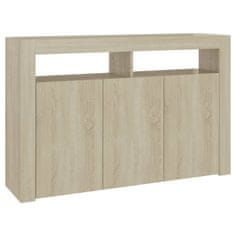 Greatstore Příborník s LED osvětlením dub sonoma 115,5 x 30 x 75 cm