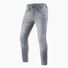 REV´IT! kalhoty jeans PISTON 2 SK světle šedé used 30