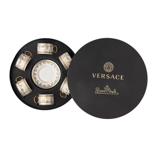 Rosenthal Versace ROSENTHAL VERSACE VIRTUS GALA WHITE Set šálků na čaj s podšálkem 6 ks