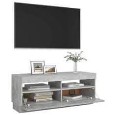 Greatstore TV skříňka s LED osvětlením betonově šedá 100 x 35 x 40 cm