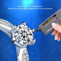 Royal Fashion stříbrný rhodiovaný prsten s drahokamem moissanitem HA-XJZ007-SILVER-MOISSANITE-ZIRCON Velikost: 8 (EU: 57-58)