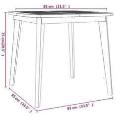 Greatstore Zahradní stůl 85 x 85 x 75 cm masivní akáciové dřevo