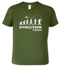 Hobbytriko Tričko pro rybáře - Fishing Evolution Barva: Středně zelená (16), Velikost: XL