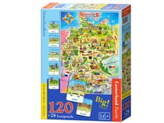 JOKOMISIADA Puzzle Mapa Německa 120 dílků + kvíz CA0037