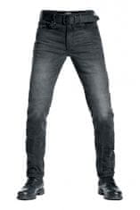 PANDO MOTO kalhoty jeans ROBBY COR 01 Short washed černé 32