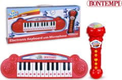 Bontempi  Mini klávesnice a mikrofon Karaoke 35 x 10 x 3,5 cm