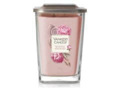 Yankee Candle VONNÁ SVÍČKA ELEVATION, vůně pivoňky a moře. Hranatá velká, 2 knoty, 552g. Salt Mist Peony