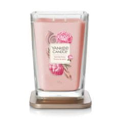 Yankee Candle VONNÁ SVÍČKA ELEVATION, vůně pivoňky a moře. Hranatá velká, 2 knoty, 552g. Salt Mist Peony