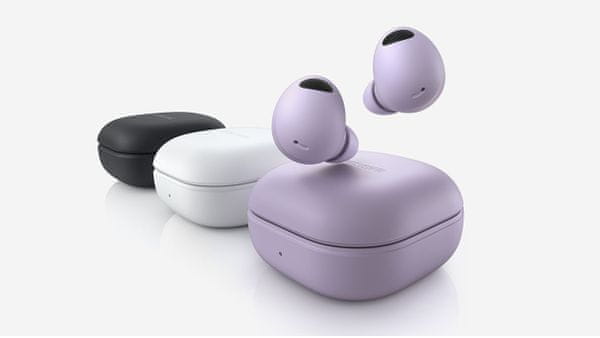 pravá bezdrátová Bluetooth sluchátka samsung galaxy buds pro anc potlačení hluku odfiltrování 99 % okolních hluků automatické zapnutí ambientního režimu při promluvení není nutné vyndávat sluchátka z uší dvoupásmové reproduktory s větším měničem 11mm basový reproduktor a 6,5mm výškový reproduktor zvuk od akg hovory bez šumu 360stupňový zvuk díky technologii dolby head tracking automatické přepínání mezi zdroji hudby a zvuků hlasové ovládání bixby smartthings aplikace pro nalezení sluchátek sdílení hudby s kamarádem průduchy vyrovnávající tlak v uchu 5h výdrž dalších 13 přidá pouzdro celkem výdrž 18 h při vypnuté anc výdrž 8 h a 20 dodá pouzdro 5minutové rychlonabíjení ipx7 vydrží ponoření do 1 m vody po 30 minut