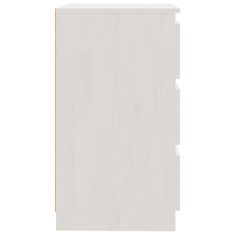 Vidaxl Noční stolek bílý 60 x 36 x 64 cm masivní borové dřevo